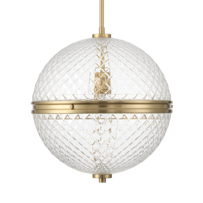 Hunter Bay Hollow with Clear Glass 1 Light Pendant Ceiling Light Fixture