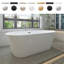 Iris 59" x 29.5" Freestanding Soaking Acrylic Bathtub-83841423