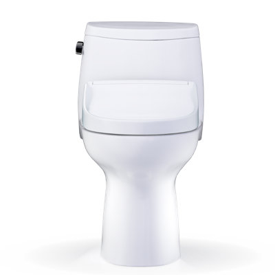 TOTO® WASHLET+® UltraMax® II One-Piece Elongated 1.28 GPF Toilet and WASHLET+® S5 Bidet Seat, Cotton White - MW6043446CEFG#01