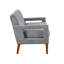 Modern Living Room Causeuse Grey Chenille Upholstery Pocket Coils-1031122083