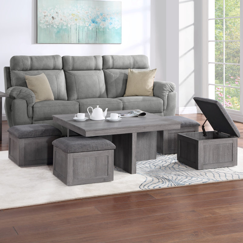 Keiki Single Coffee Table, Distressed Gray