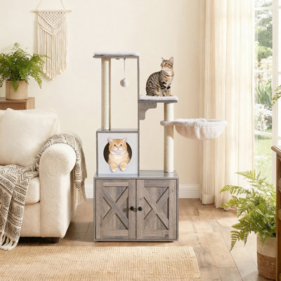 53" Kimmel Cat Tree with Litter Box Enclosure