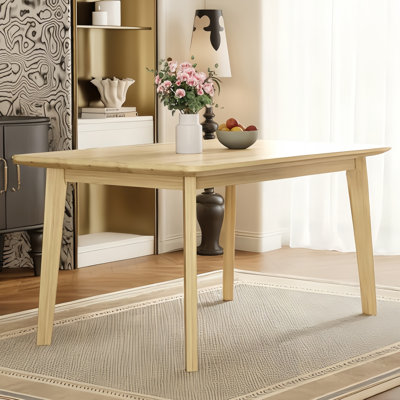 Rustic Farmhouse Dining Table, Solid Wood Modern Minimalist Kitchen Or Dining Room Table