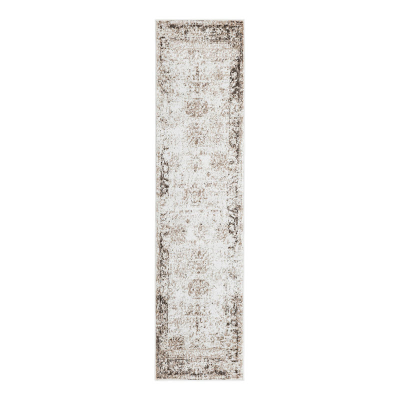 Tapis Brandt, Tapis de couloir 2 pi x 8 pi, Non, Beige /Brun clair