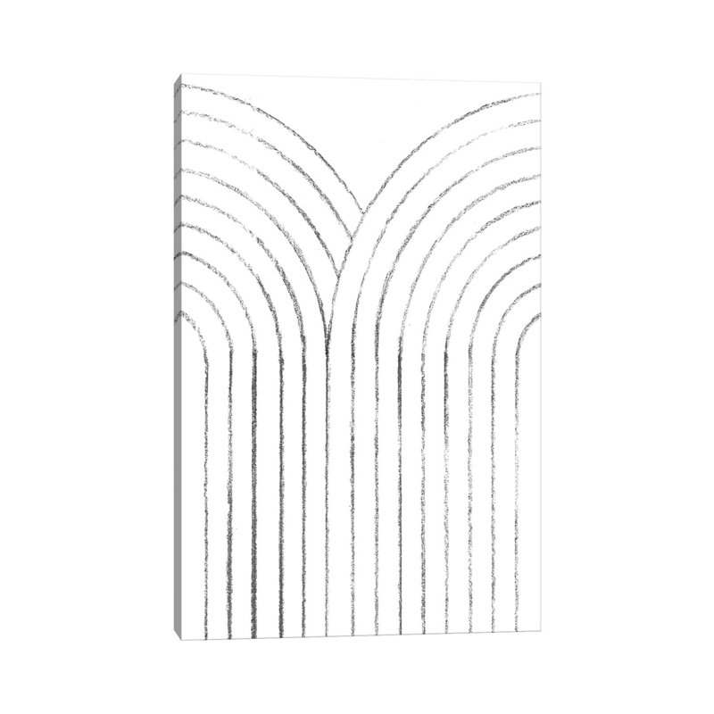 Rainbow Style Line Art by Whales Way - Print on Canvas, Wrapped Canvas, 66.04cm H x 45.72cm W x 1.91cm D