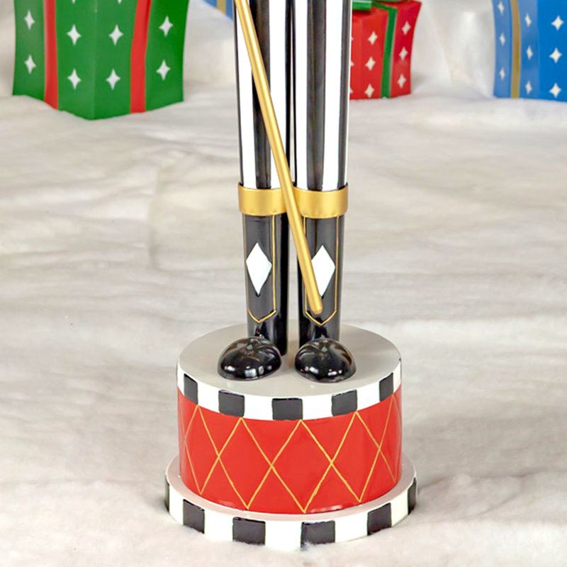 64.8" Tall Standing Iron Nutcracker with Lantern & LED Lights "Lucien"