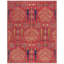 Tapis rouge en laine touffeté à la main Wahcheechee-74736725