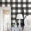Charcoal Farmhouse Plaid Peel And Stick Wallpaper