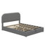 Lit plateforme en molleton Teddy (rembourré) - Système de rangement hydraulique inclus-2044208654