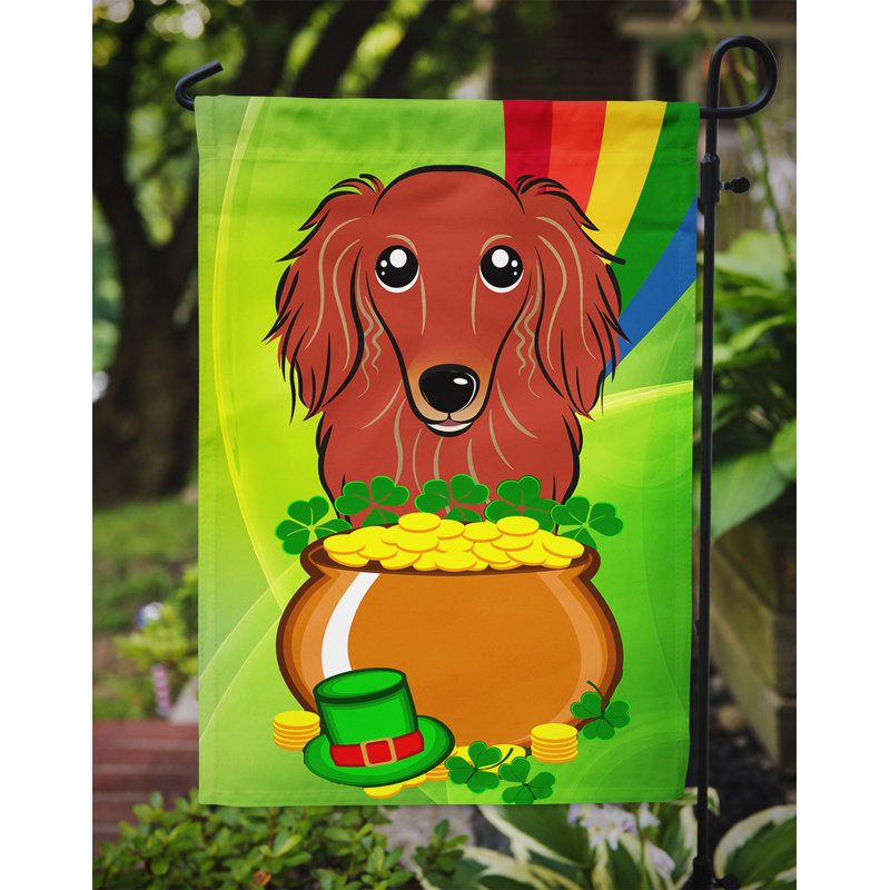 Drapeau de jardin Arella St. Patrick's, Teckel (roux)