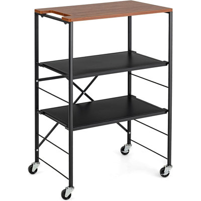 Thalassa 60cm W Metal Shelving Unit with Wheels