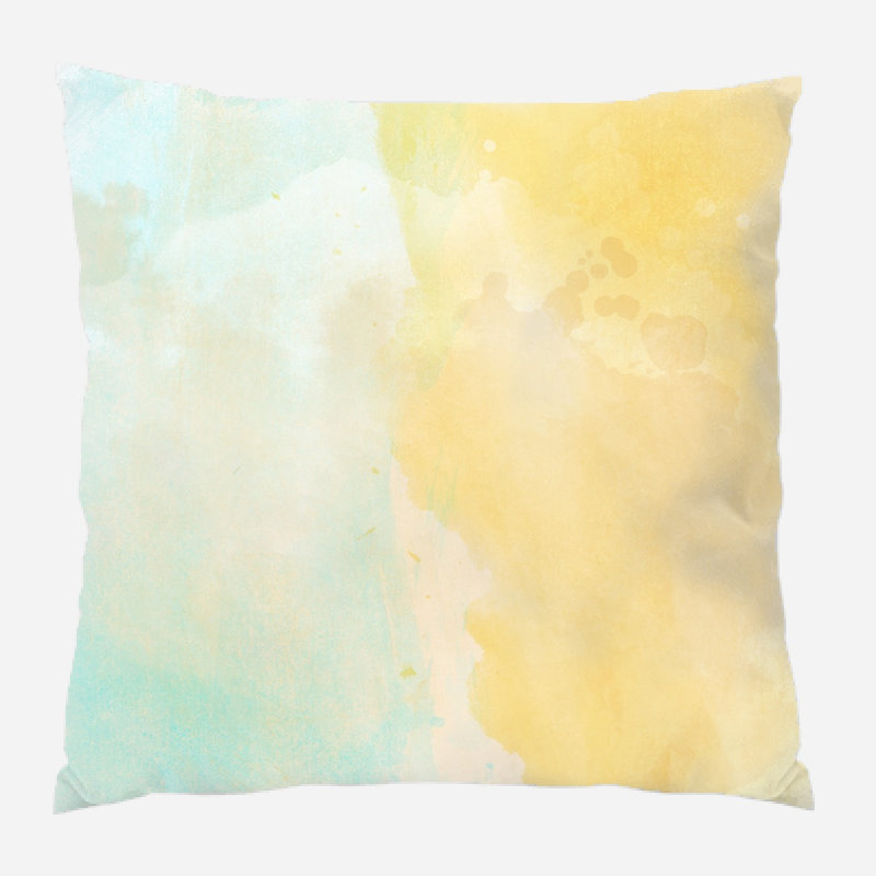 Housse et insert de coussin carré Tergel Watercolor, Microsuède, Intérieur