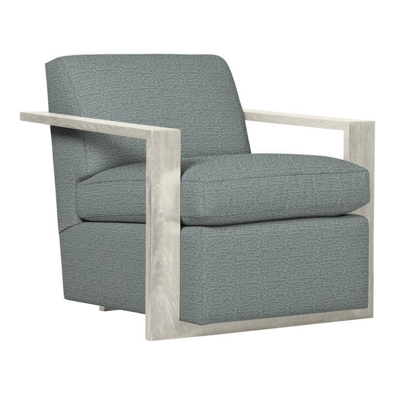 Thom Filicia Home 32" Wide Upholstered Armchair, Wrenn, Tuck Cobalt