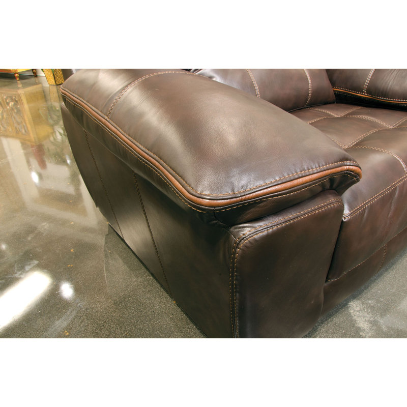 Bertold 61'' Wide Armchair, Chocolate Faux Leather