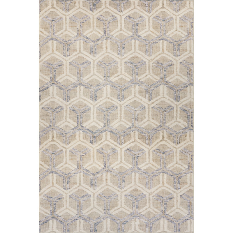 Tala Blue Machine Washable Rug, Rectangle 9'6" x 13'6"
