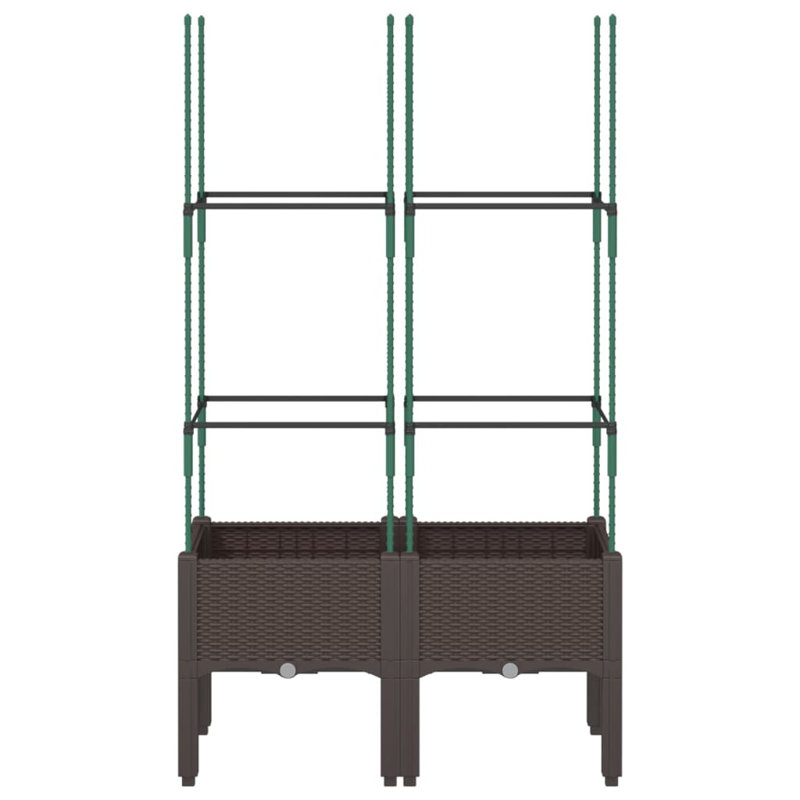 Akheel Elevated Planter, Brown