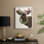 «Christmas Moose and Christmas Owls», reproduction encadrée - bois massif