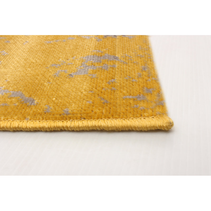 Ensemble de tapis oriental jaune Accursio, Rectangle 2 pi 8 po x 4 pi 11 po