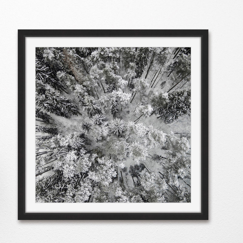 Tall and Cold Black Framed Canvas Print, 26" x 26"