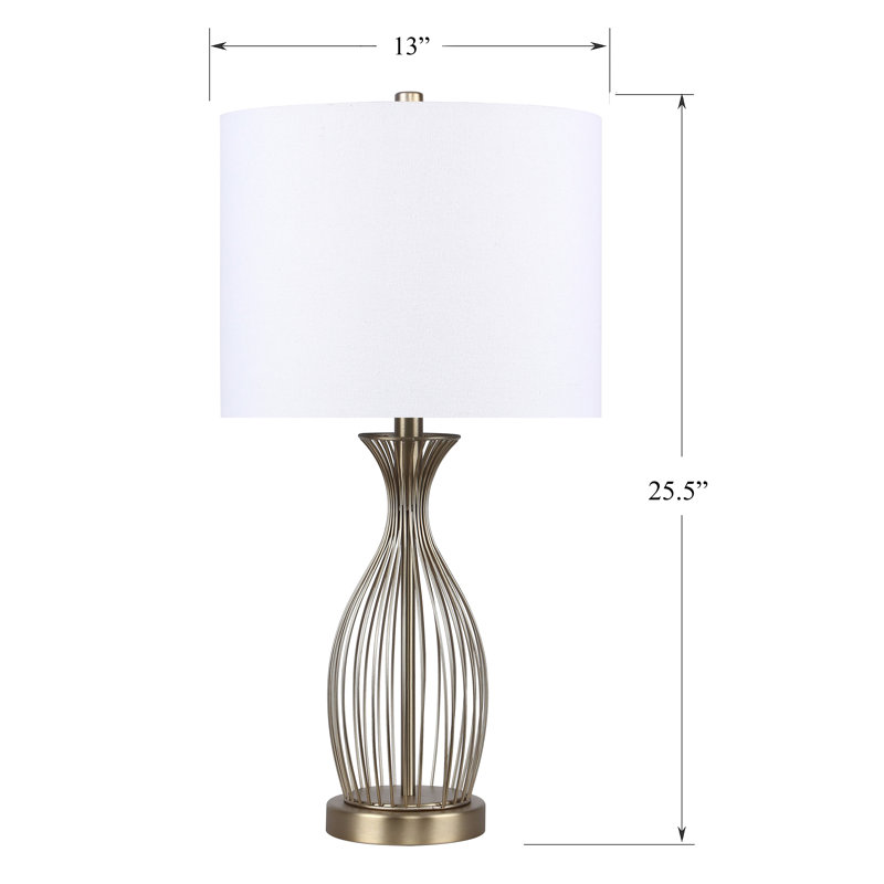 Kahl Metal Table Lamp, Gold Plated