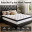 Matelas hybride en mousse à mémoire de fermeté moyenne (10''/12''/14''), certifié CertiPUR-US-1904763661-1905636039