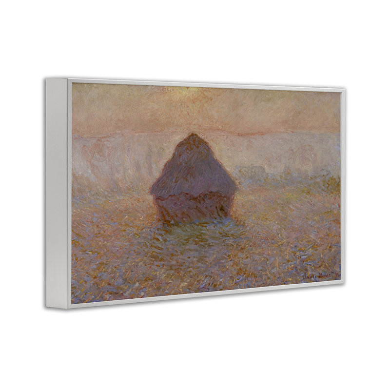 Giclée classique par Mon1000paintings, Estampe numérique encadrée blanc bord de mer, H 12 po x l 18 po