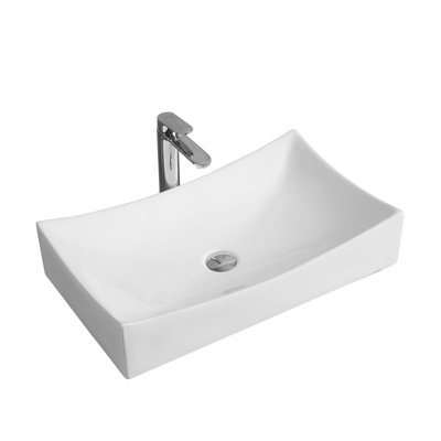 Marseille 25.5" Rectangle Vessel Bathroom Sink