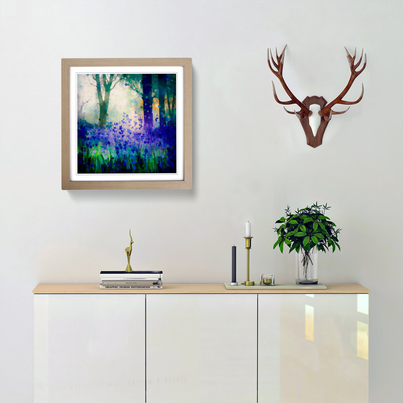 Single Picture Frame Print on Wood, Oak