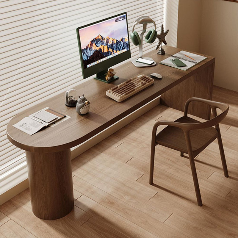 Modern and simple solid wood desk, 29.53" H x 78.74" W x 23.62" D