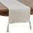 Solid Colour Table Runner With Tasseled Corners-1073758082