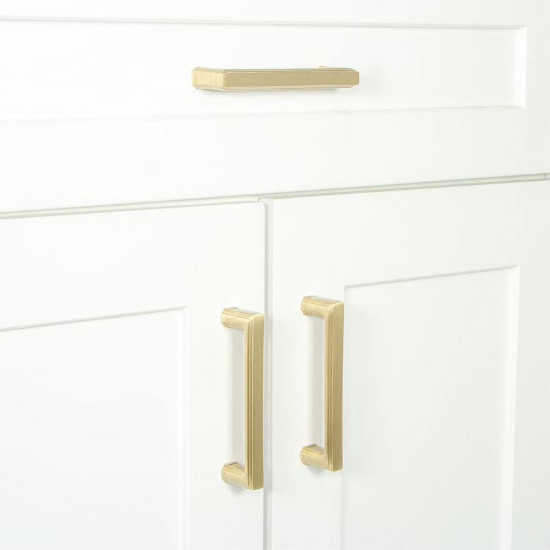 4 Center to Center Bar Pull, Satin Brass, 4"