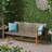 HAMPTON WOOD + WICKER 3 SEATER