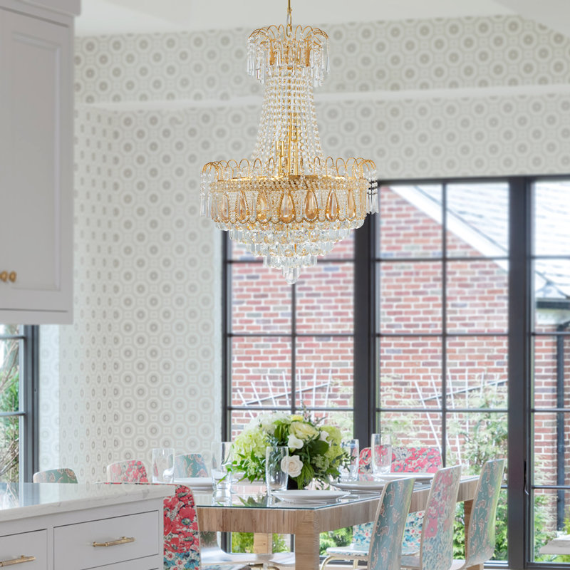 Lustre empire 8 lumières Aritomo, H 23,6 po x l 19,7 po x P 19,7 po