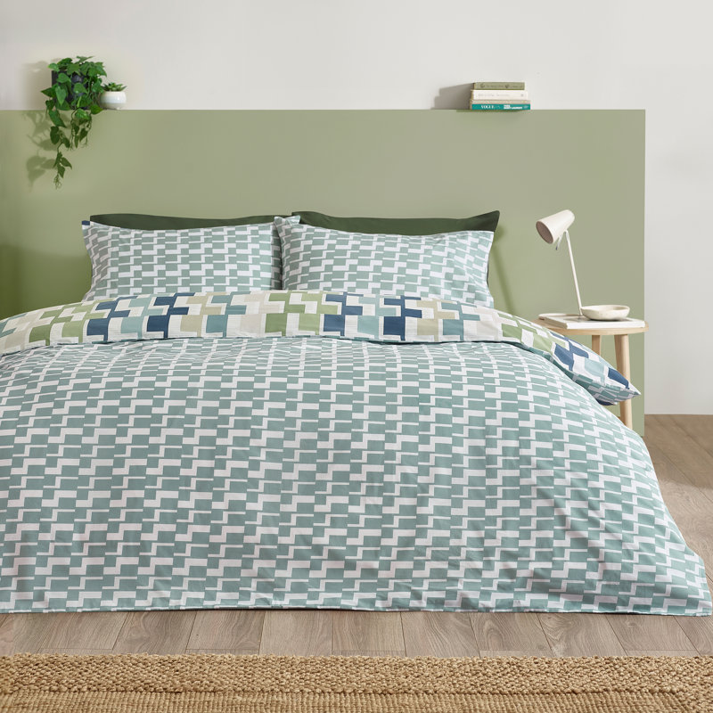 Bryson Geo Reversible Duvet Cover Set, Single