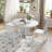 Rustic 5-Piece Extendable Dining Table Set Round Trestle Table And 4 Cross Back Dining Chairs For Kitchen-852383000-852383002-852383005