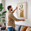 Llama in Profile Japandi - Wrapped Canvas-1835429505-1835429509