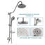 Système de douche de 8 pouces avec douche à main et pomme de douche à effet pluie-107125484