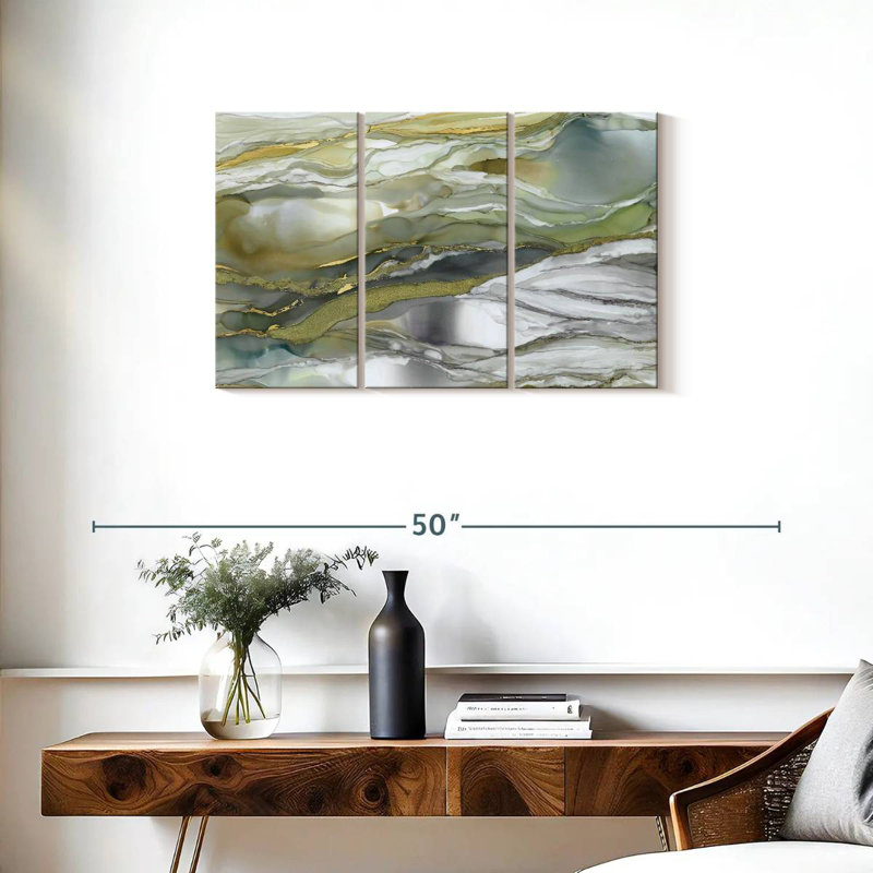Avery Marbled Glass I, 20" H x 33" W