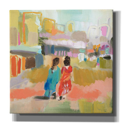 «Bazar» par Jenny Westenhofer, art mural sur toile, 12 po x 12 po