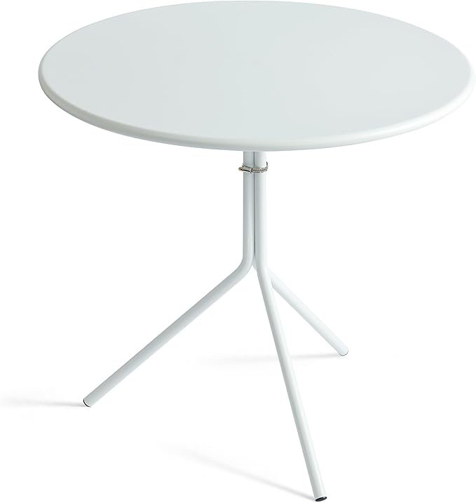 Chios Minimalist Design 31.5 Inch Diameter Round Metal Patio Table, Indoor and Outdoor Bistro Table, Cafe Table, Dining Table, Suitable for Indoor and Outdoor Cafes and Restaurants