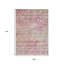 Tapis lavable intérieur / extérieur rose 9 pi x 12 pi Argyle