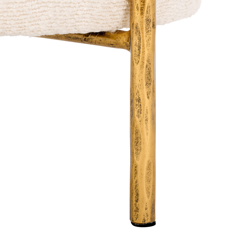 Aodan Round Standard Ottoman, Brass