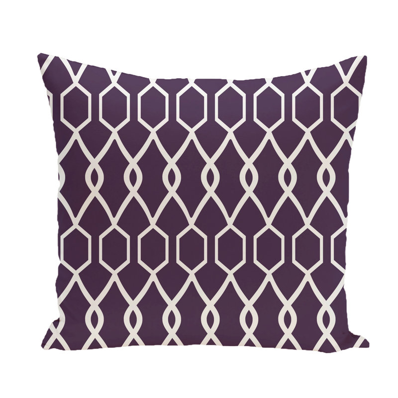  Housse de coussin carré et insert, H 26 po x l 26 po x P 1 po, Raisin