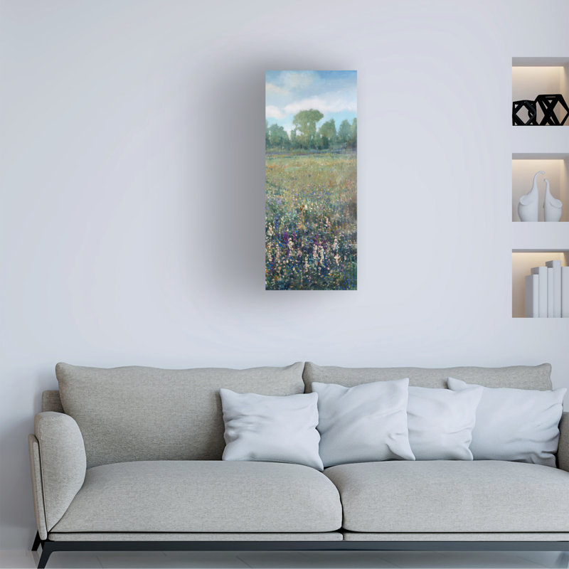 Art mural sur toile August Grove Tim Otoole Green Blooming Meadow II WAG37725, H 24 po x l 10 po