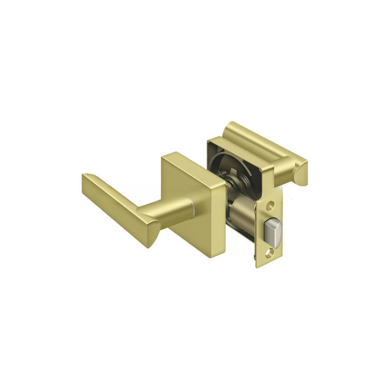 Livingston Door Lever, Bright Brass