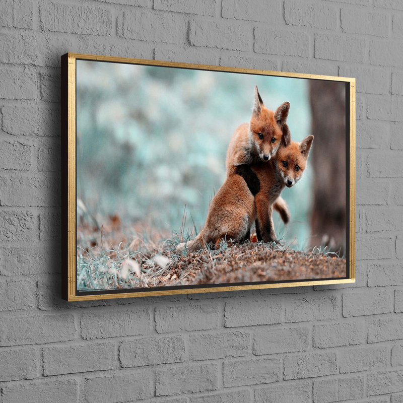 Charmant art mural en toile de coton sur le thème d'Halloween avec une illustration de renard parfaite pour la décoration de chambre d'enfant ou de chambre de bébé