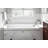 Condris Opal 60" L x 32" W Modern Acrylic Alcove Soaking Tub with Slip-Resistant Bottom - White-119140499