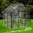 Walk-In Greenhouse 6X6ft - Black Polycarbonate With Stable Framework All Season Backyard Adjustable Roof, Galvanized Base Black, Heavy Duty For Outdoor Sliding Door, Good Drainage, Roof-126422895