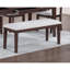 Ensemble de salle à manger de style contemporain 6 pièces avec table de salle à manger et banc de rangement