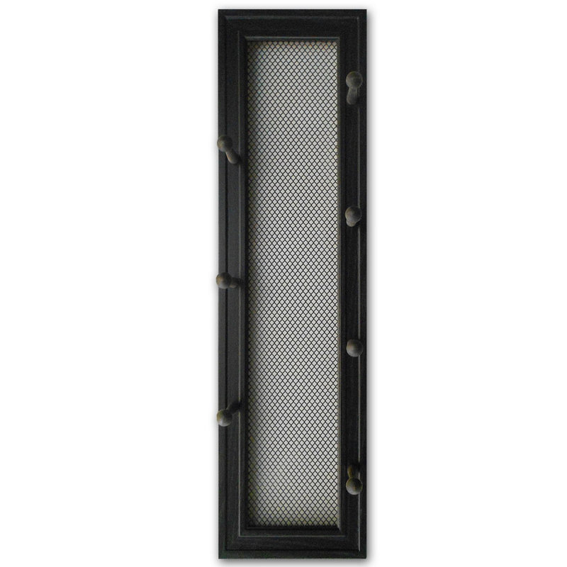 7-Peg Mug Rack by Millwork Engineering, Black, 27" H x 8" W
